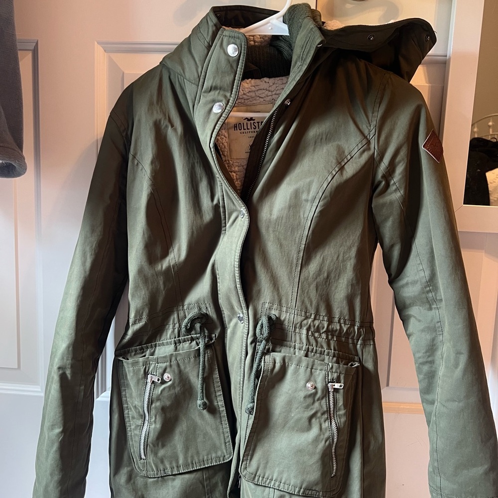 Hollister Army Green Winter Coat | Size XS